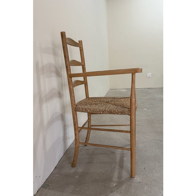 Ladderback Rush Dining Chair For Sale - Image 4 of 8
