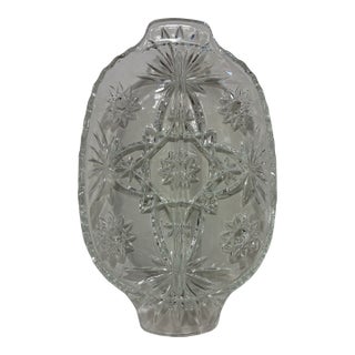 Mid 20th Century Anchor Hocking Pressed Glass Relish Dish, Star of David Pattern For Sale