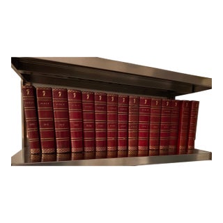 1897-1925 : King George III & Churchill Original Satire: The London Charivari - Punch Almanack Annual : 22 Leather-Bound Volumes For Sale