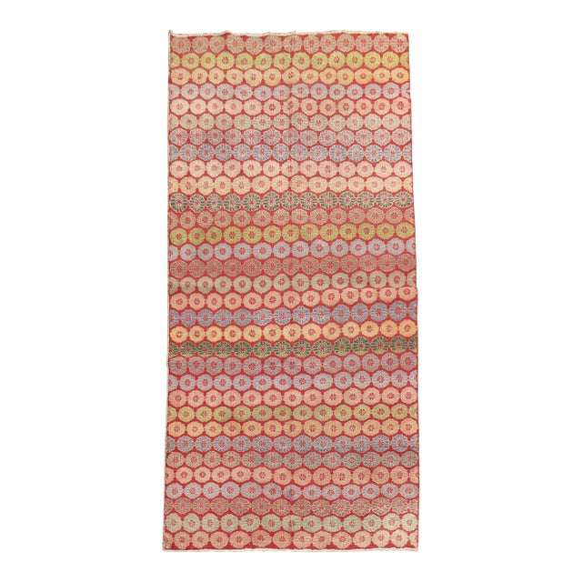 Colorful Mid-20th Century Turkish Deco Rug with Cintomani Design For Sale
