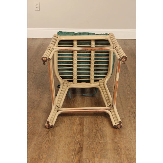 Hollywood Regency Style Pair of Rattan Bar Stools For Sale - Image 12 of 12