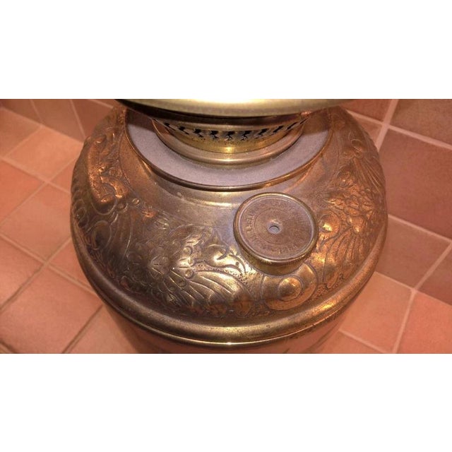 Victorian Porcelain Kerosene Lamp with Decorative Base, 1890s For Sale - Image 9 of 14