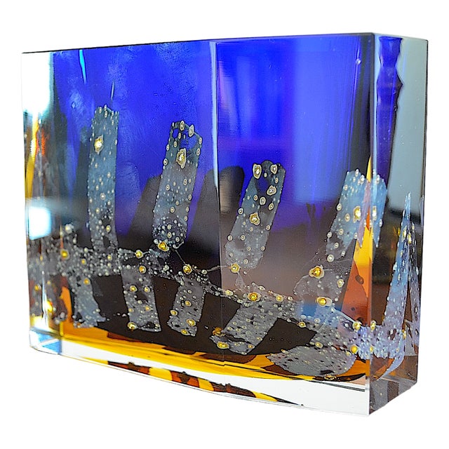 Vintage Vase by Pavel Hlava for Exbor Bohemia, 1960s For Sale