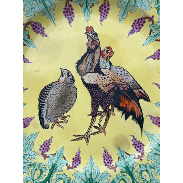 Large French Platter Rooster Choisy Le Roi, Circa 1840 For Sale - Image 4 of 8