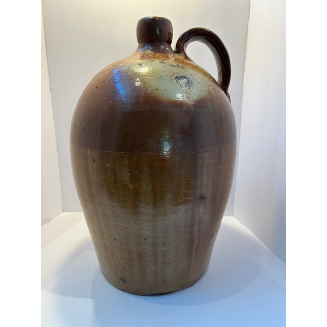 English Large 19th-Century Two-Tone Salt-Glazed Stoneware Jug For Sale - Image 3 of 12