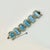 1920s Antique Art Deco Art Nouveau Blue Glass & Silver Tone Clasp Cuff Bracelet, 7” For Sale - Image 9 of 13