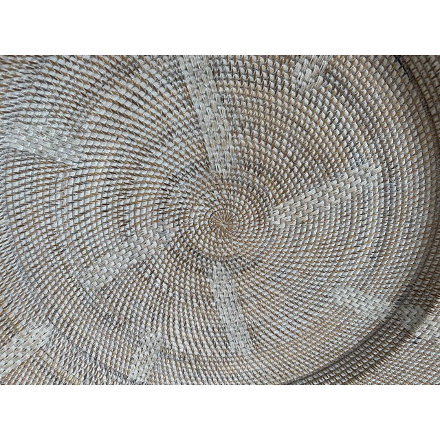 Contemporary Andrianna Shamaris Oversized Hand Woven Rattan Platter For Sale - Image 3 of 5