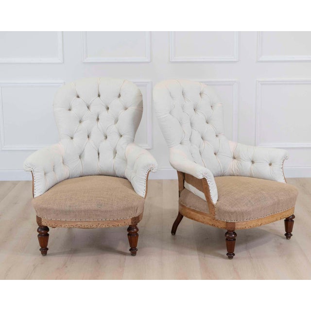 Pair of 20th Century French Chairs, Ready to Upholster For Sale In Atlanta - Image 6 of 13