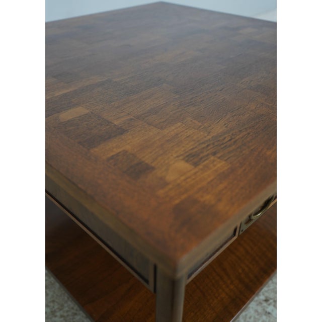 Pair John Stuart Mid Century Modern Walnut End Tables For Sale - Image 13 of 18