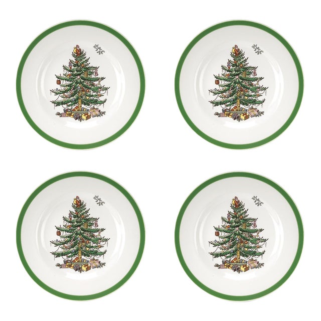 Spode Christmas Tree Bread and Butter Plate 6.5'' - Set of 4 For Sale