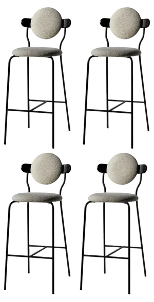 Planet Bar Chairs by Jean-Baptiste Souletie, Set of 4