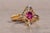 Gold Dos Calle: Oval Ruby and Filigree Ring with Natural Diamonds in Yellow Gold For Sale - Image 8 of 11