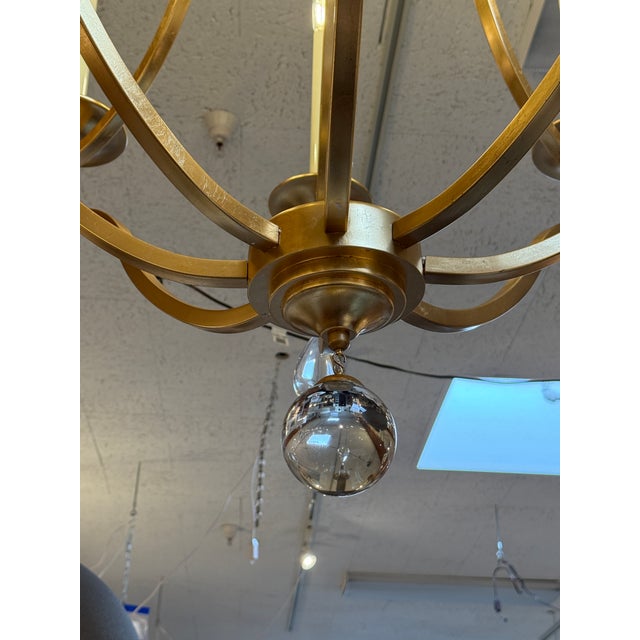 John-Richard Gold Leaf Swag Chandelier For Sale - Image 9 of 12