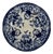 19th Century Blue Earthenware Flora Plate on Pedestal from Creil and Montereau For Sale