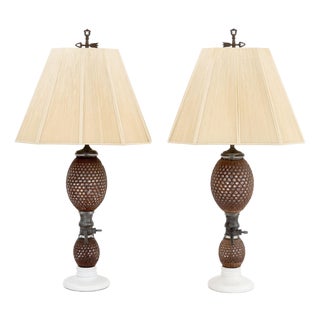 French Briet Brevete Seltzer Bottle Table Lamps, 2 For Sale