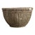 Vintage Boho Cast Concrete Ribbed Planter For Sale