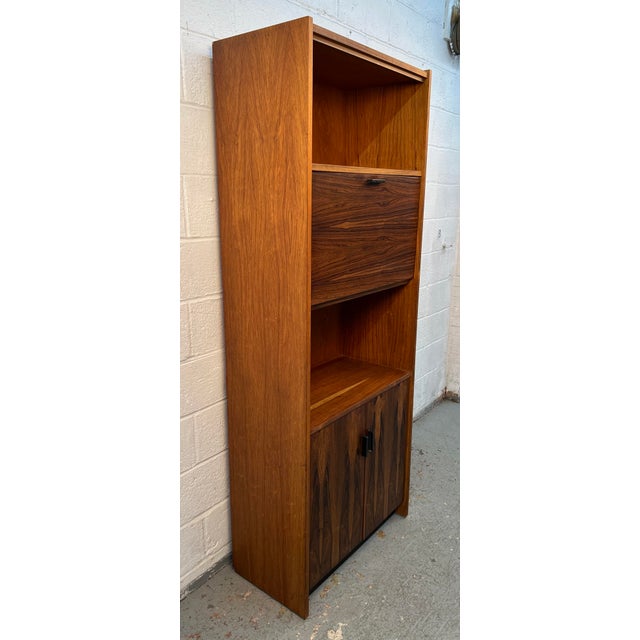 Mid-Century Modern Vintage Danish Mid-Century Modern Rosewood Bar Cabinet For Sale - Image 3 of 16