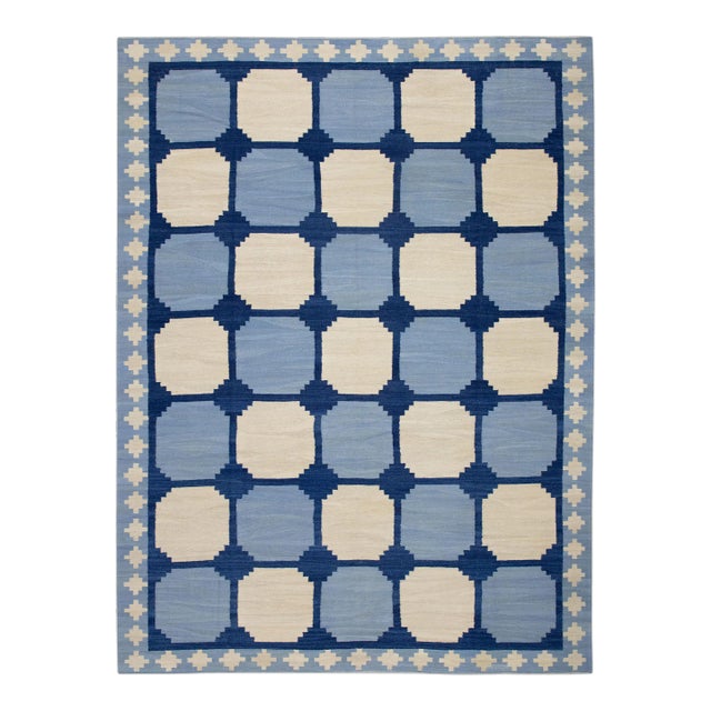 Modern Handmade Kilim Rug 9'x11'11" For Sale