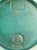 Wilhelm kåge. Large bowl with handles, "argenta", gustavsberg, stoneware with silver decoration. Green glaze with silver...
