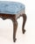 Victorian Style Blue Damask Upholstered Ottoman For Sale In New York - Image 6 of 9