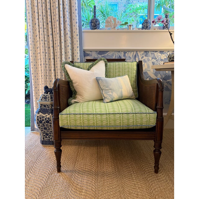 Pair of White Cowtan & Tout Pillows With Stout Brush Fringe For Sale - Image 4 of 4