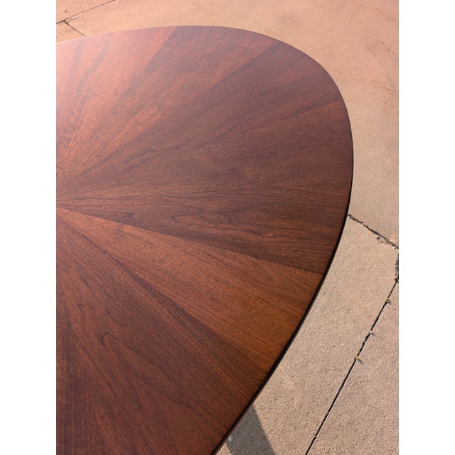 1970s Walnut Starburst Oval Dining Table by Osvaldo Borsani for Stow Davis For Sale - Image 14 of 18