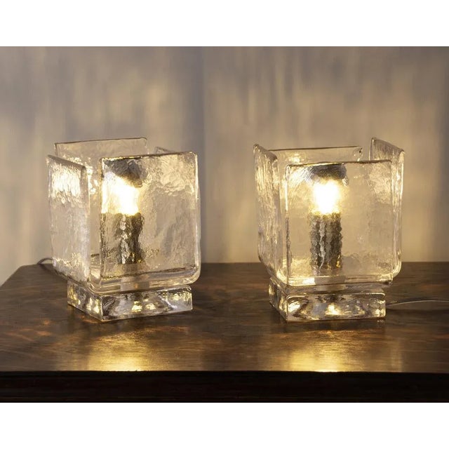 Table Lamp in Clear Murano Glass For Sale - Image 10 of 15