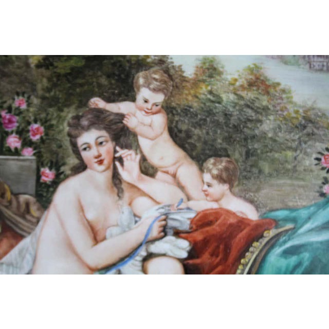Large 20th Century Viennese Charger Plate or Wall Plaque in Porcelain with Gilt Borders For Sale - Image 4 of 7