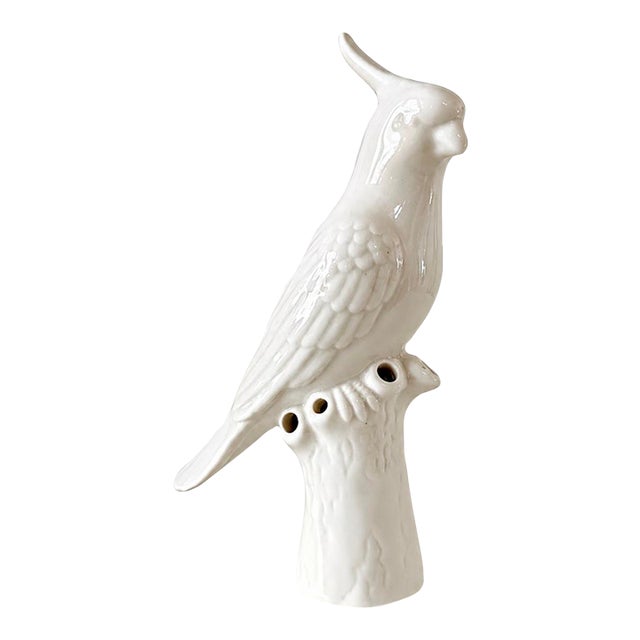 Single Blanc De Chine Cockatoo Bud Vase For Sale
