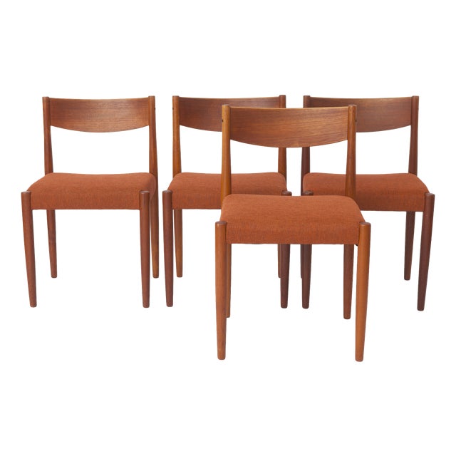 Vintage Teak Dining Chairs by Poul M. Volther for Frem Røjle, 1960s, Set of 4 For Sale