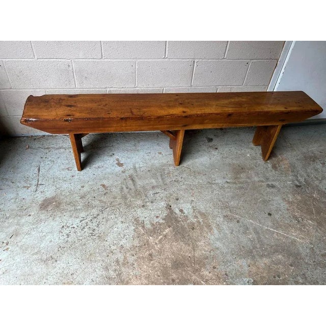 Early 20th Century Antique Primitive Rustic Bench For Sale In Washington DC - Image 6 of 11