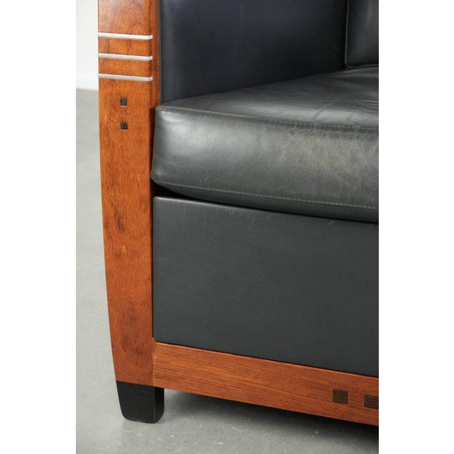 Art Deco Decoforma Series Frank Armchair in Black Cowhide Leather from Schuitema For Sale - Image 10 of 14