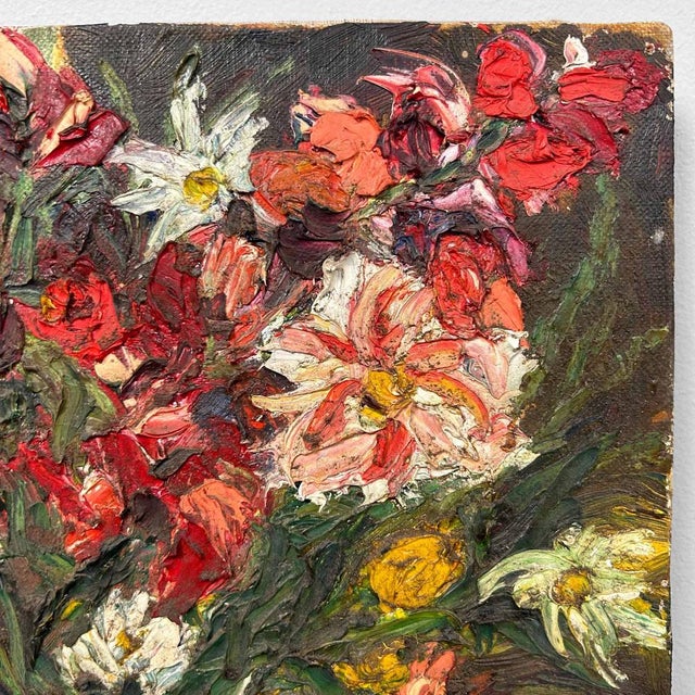 Y. Fujita, Flowers Ikebana, 1966, Oil on Canvas For Sale - Image 4 of 12