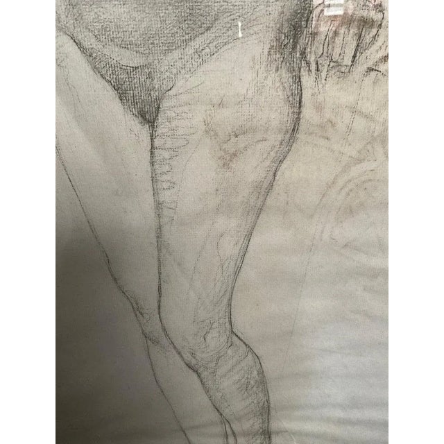 1890s Pencil Drawing of Nude Woman For Sale In New York - Image 6 of 12