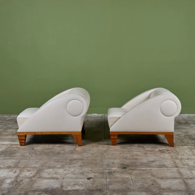 Pair of Leon Krier Aries Lounge Chairs for Giogetti For Sale In Los Angeles - Image 6 of 18