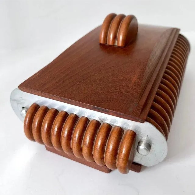 Art Deco Wooden Hand Crafted French Art Deco Box For Sale - Image 3 of 11
