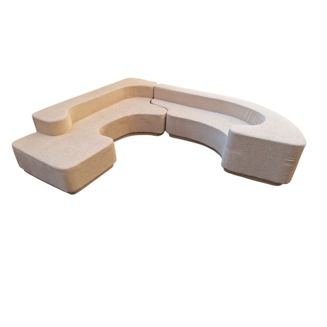 Vintage Lara Sofa in White Bouclé by Roberto Pamio for Stilwood, 1970s For Sale - Image 9 of 18