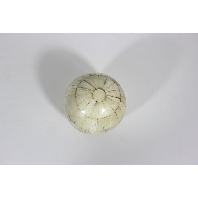 1980s Vintage Decorative Bone Ball Sphere For Sale - Image 5 of 6