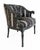 Vintage Ebonized Carved Ram's Head Bergère Chairs, Pair For Sale - Image 4 of 16