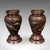 This is a pair of antique decorative Meiji vases. A Japanese, bronze baluster urn, dating to the mid Victorian period,...