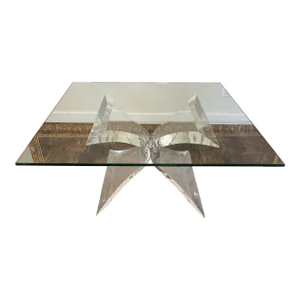 Vintage Lucite Butterfly Coffee Table in the Style of Charles Hollis Jones