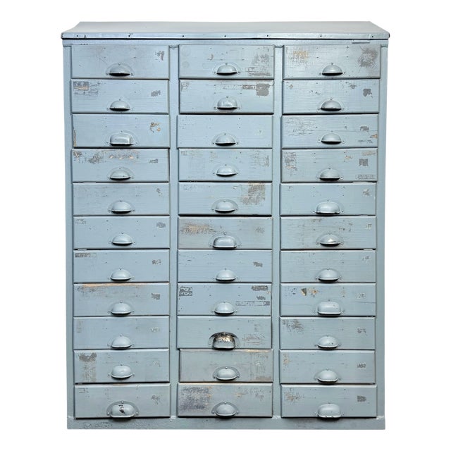 Industrial Grey Chest of Drawers, 1960s For Sale