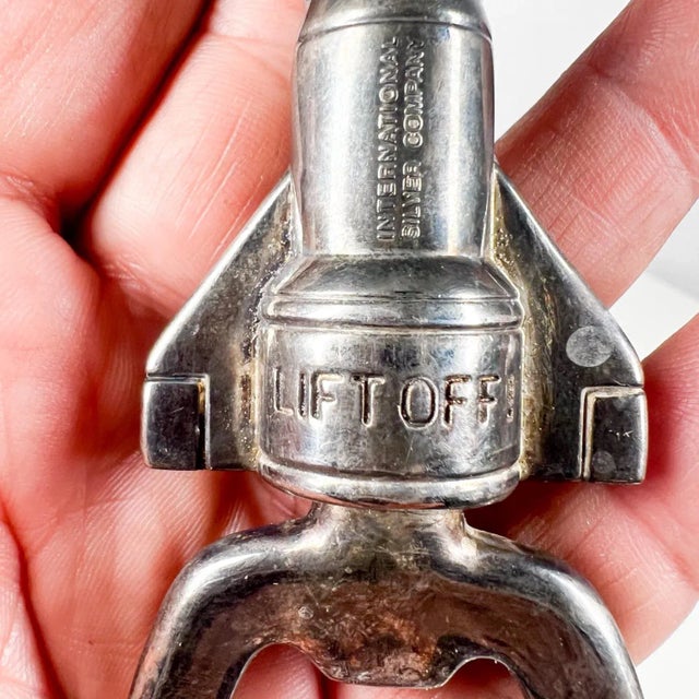 1970s 1970s Lift Off Rocket Bottle Opener International Silver Company For Sale - Image 5 of 9