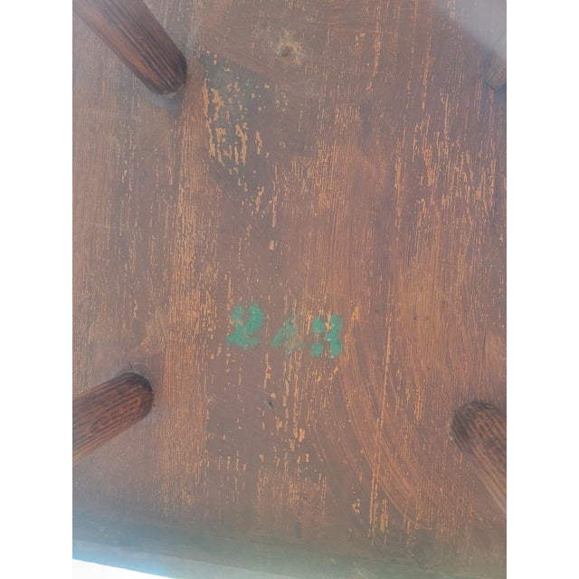 Early 20th-Century Oak Square Parlor Table With Lower Shelf For Sale - Image 11 of 12