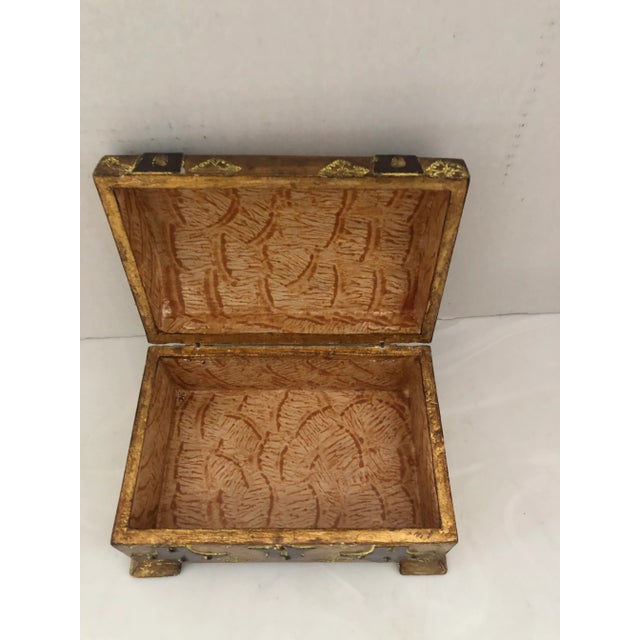 1960s Vintage Florentine Treasure Trunk For Sale - Image 5 of 10