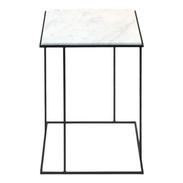 Carrara Marble Frame Side Table by Nicola Di Froscia for DFdesignlab For Sale