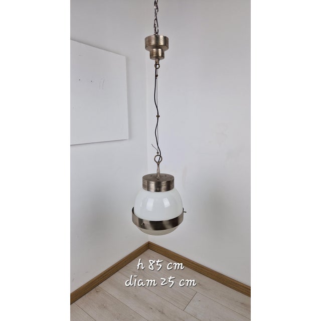 Metal Delta Chandelier in Burnished Brass by Sergio Mazza for Artemide, 1960s For Sale - Image 7 of 10