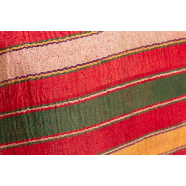 1980s Sayla Striped Mashru Lumbar Pillow For Sale - Image 5 of 7