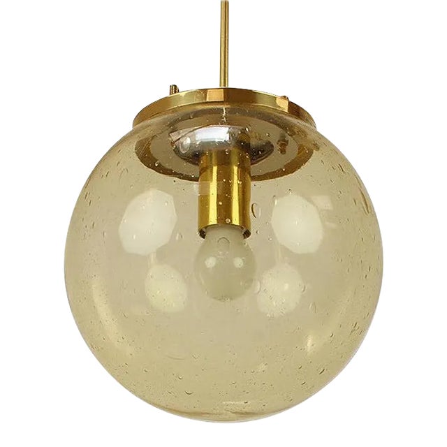 Mid-Century Brass Big Pendant by Kamenicky Senov, 1970s For Sale