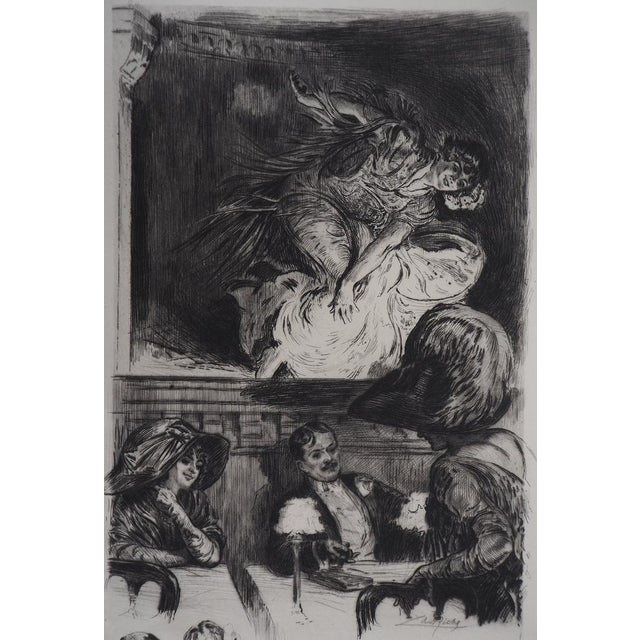 Alméry Lobel-Riche, On the Scene, Original Etching For Sale - Image 7 of 7